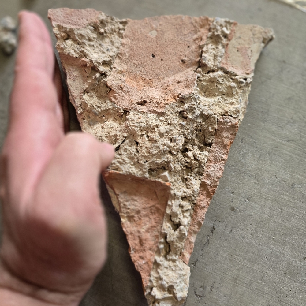 Berlin Wall Large Piece with brick remnants Souvenir from Germany With Plaque